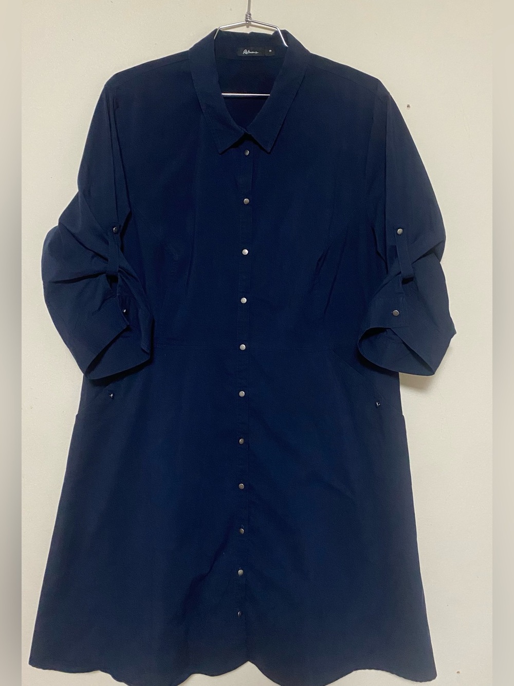 Reitmans Dark Navy Long-Sleeve Button-Down Shirt